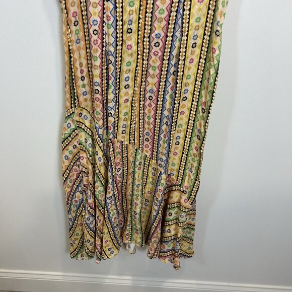 Anthropologie Never Fully Dressed Size 12 Remi Midi Dress Colorful Printed - Picture 12 of 16